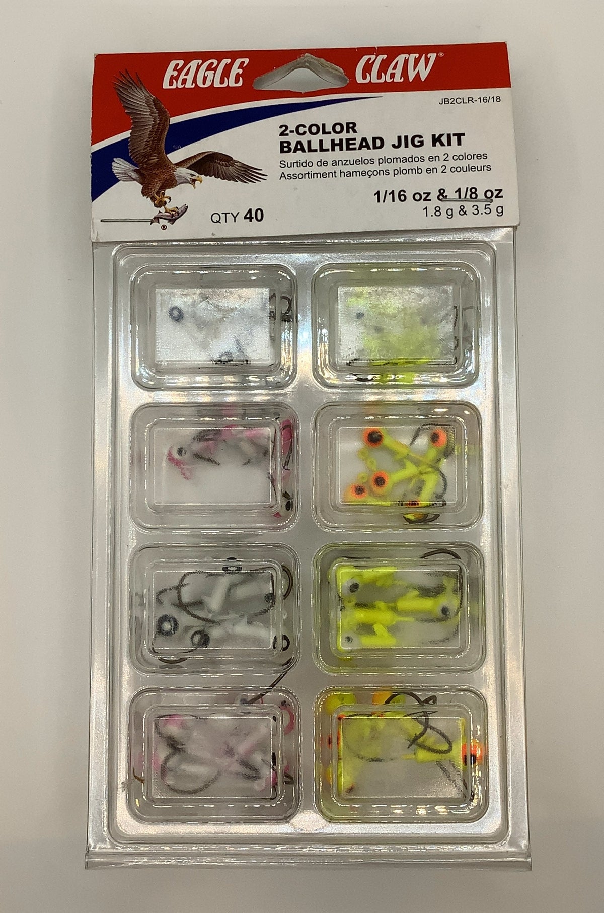 Eagle Claw 2-Color Ballhead Jig Kit — 40 Count