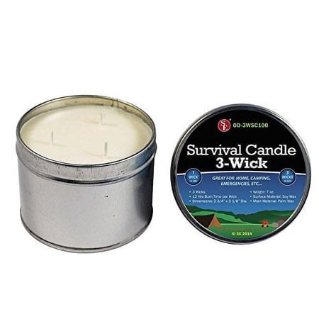 3-Wick Survival Candle — 36 Hour