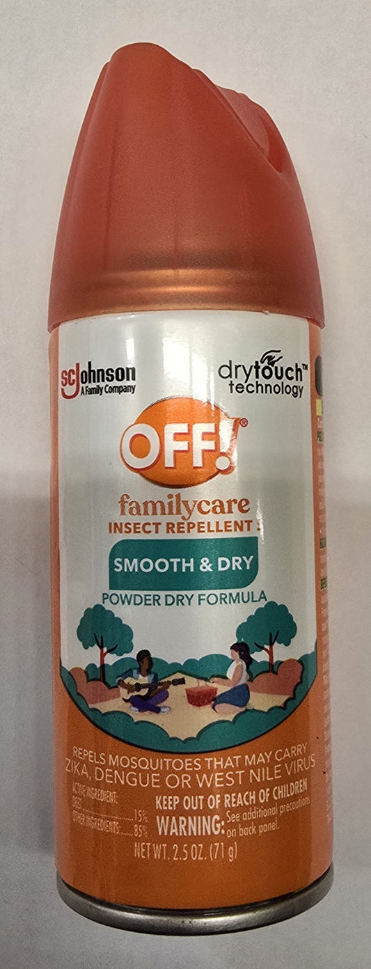 OFF! FamilyCare Smooth & Dry Insect Repellent — 2.5 oz Aerosol