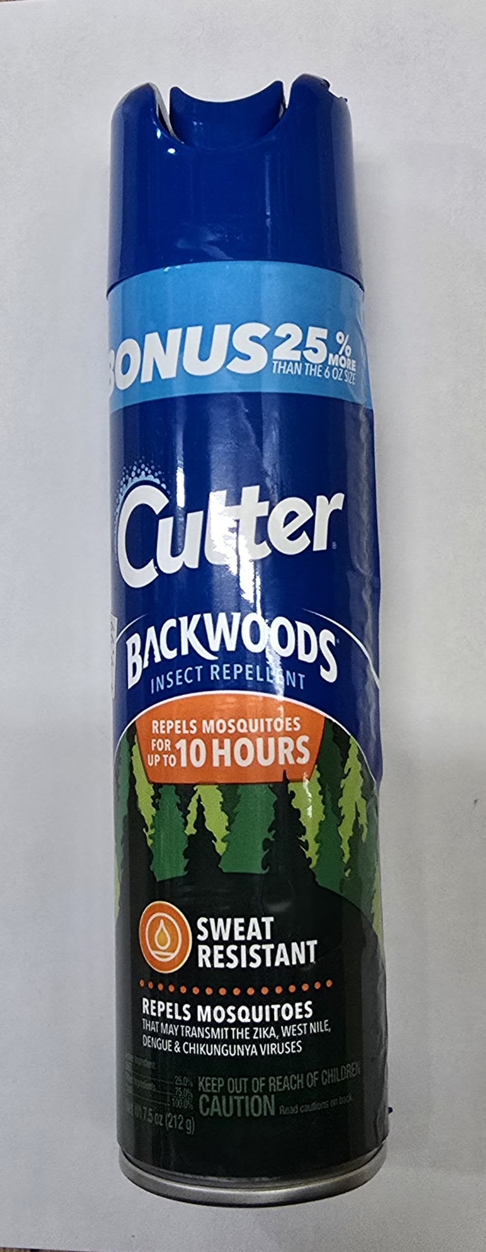 Cutter Backwoods Insect Repellent — 25% DEET, 7.5 oz Aerosol