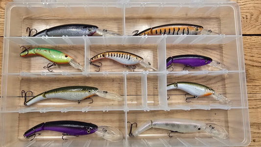Vintage Jointed Rattling Lure Set — 9 Lures, Two Sizes (Case Included)
