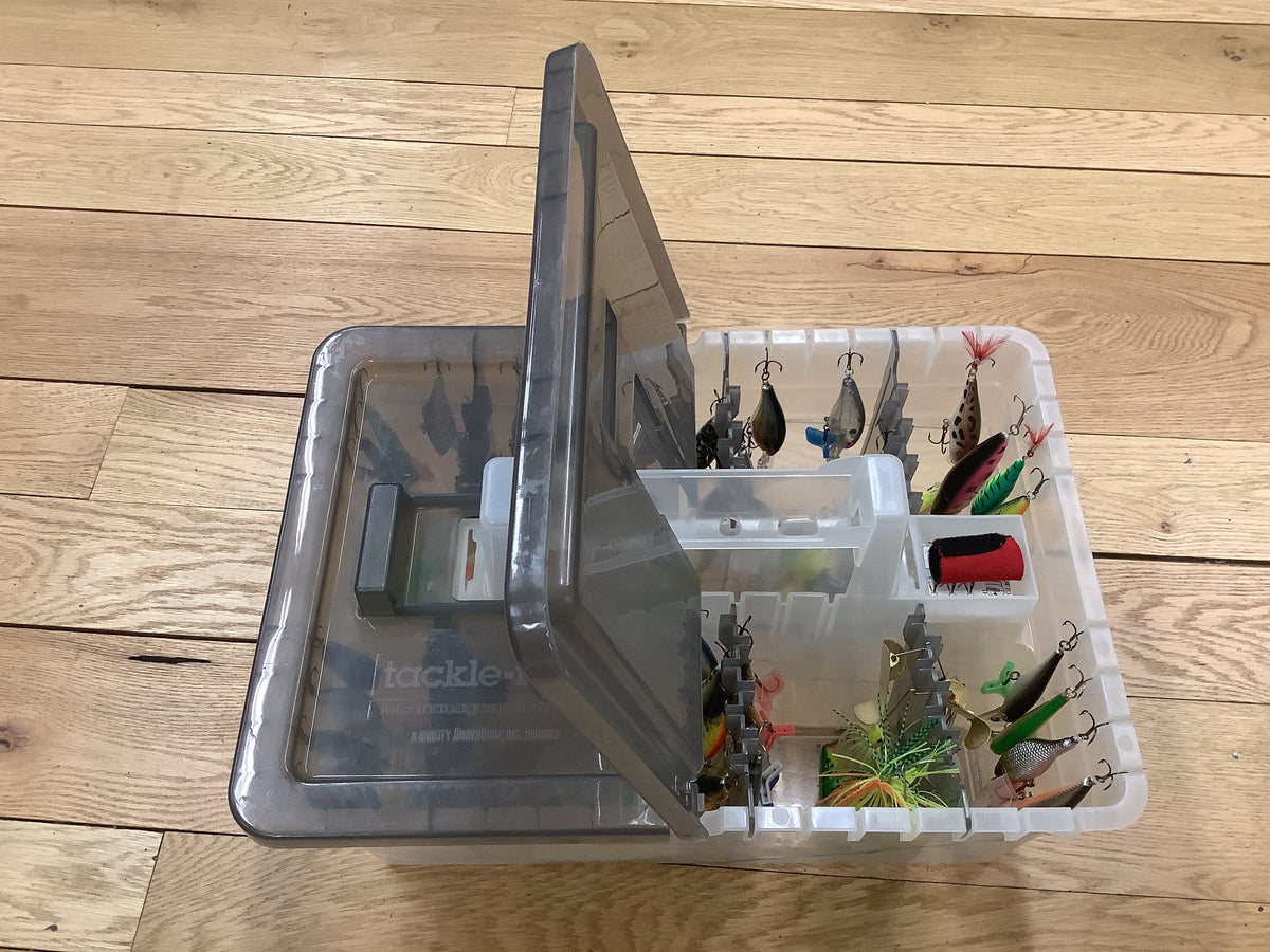 Used Crankbait Collection — 72 Lures in Tackle-Rack Tackle Box
