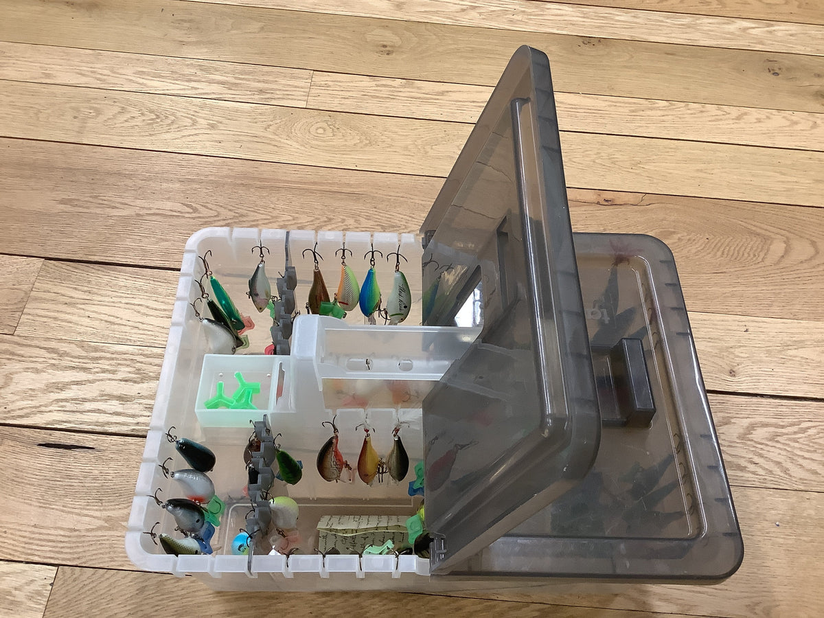 Used Crankbait Collection — 72 Lures in Tackle-Rack Tackle Box