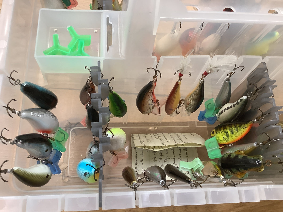 Used Crankbait Collection — 72 Lures in Tackle-Rack Tackle Box