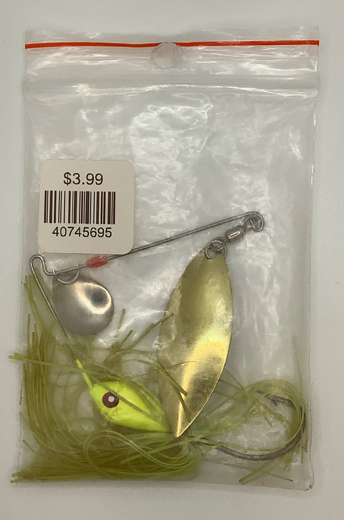 Used Spinnerbait — Chartreuse