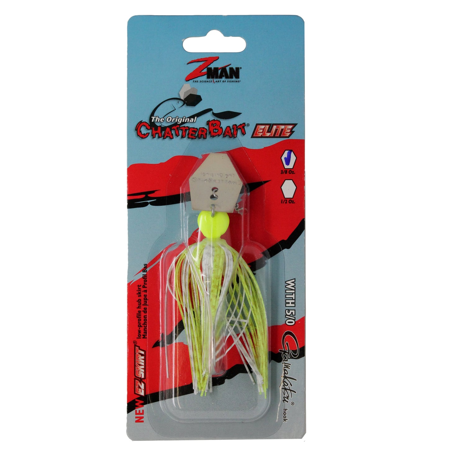 Z-Man ChatterBait Elite - Chartreuse/White