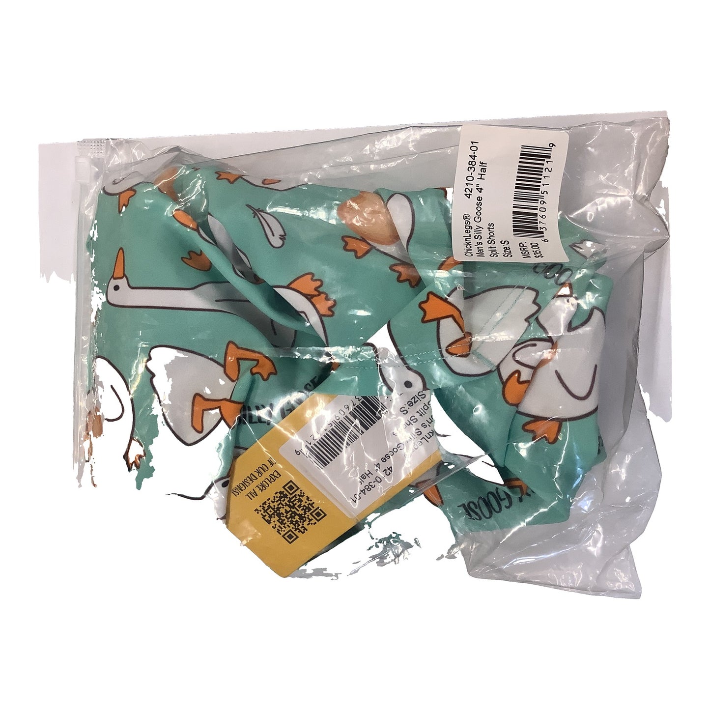 ChickenLegs Men's Silly Goose 4" Half Split Shorts