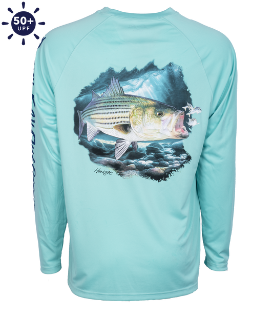 Bimini Bay Hook M' Performance Long Sleeve - Striped Bass