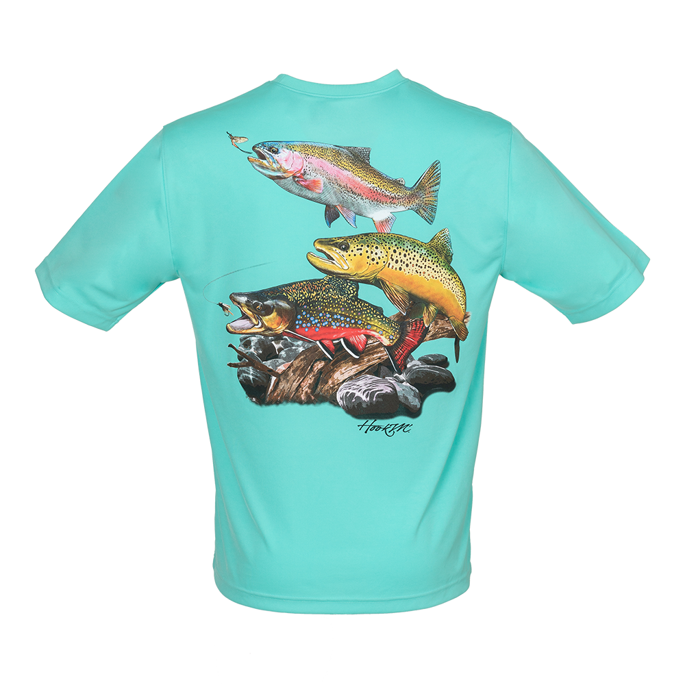 Bimini Bay Hook M' Performance Short Sleeve - Trout