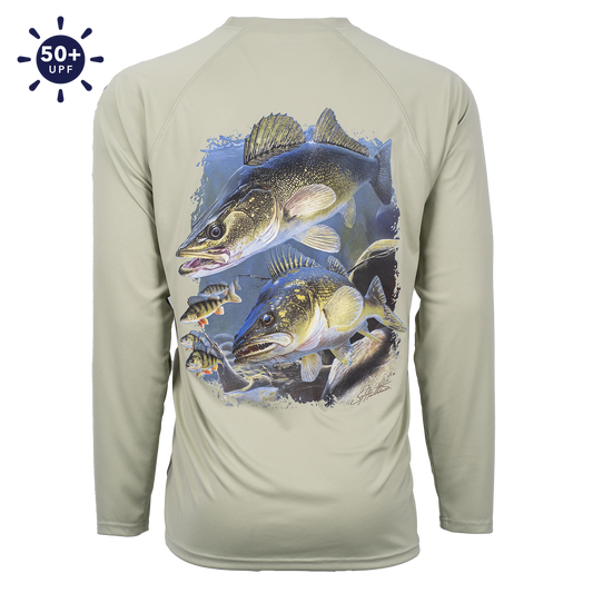 Bimini Bay Hook M' Performance Long Sleeve - Walleye