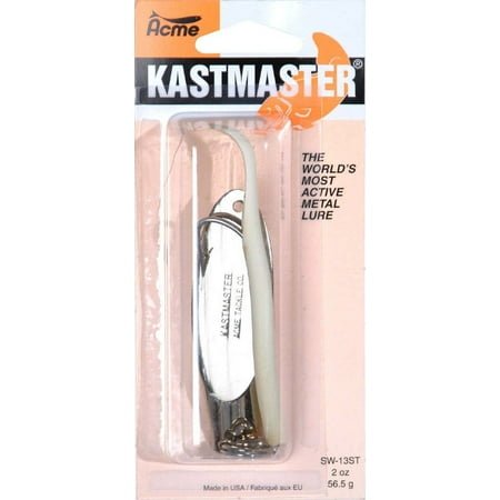Acme Kastmaster with Tube Tail — 2 oz, Chrome/White