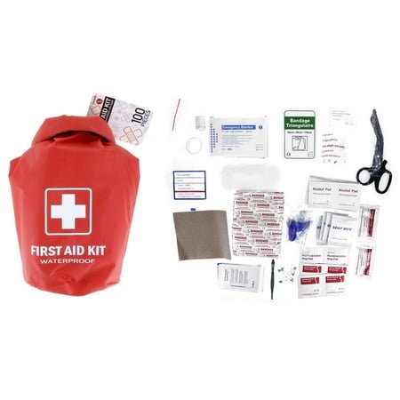 First Aid Kit — 100 Piece, Waterproof Dry Sack