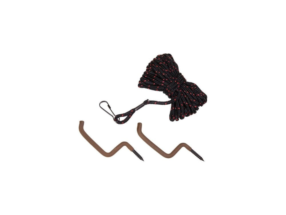 Allen Tree Stand Pull-Up Rope with 2 Bow/Gun Hangers — 20 ft