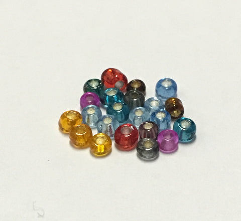 Tyers Glass Beads - Irr. Grey Small
